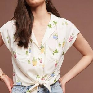 Anthropologie Maeve Cactus Top, Small